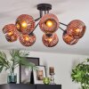Ripoll Plafondlamp, Kogellampje Koperkleurig, 7-lichts