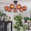 Ripoll Plafondlamp, Kogellampje Koperkleurig, 7-lichts