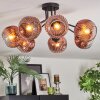 Ripoll Plafondlamp, Kogellampje Duidelijk, Koperkleurig, 7-lichts