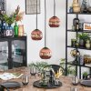 Ripoll Hanglamp, Kogellampje, Cluster hanglamp Koperkleurig, 3-lichts