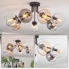 Koyoto Plafondlamp, Kogellampje 82 cm Amber, Duidelijk, Rookkleurig, 7-lichts