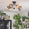 Koyoto Plafondlamp, Kogellampje 82 cm Amber, Duidelijk, Rookkleurig, 7-lichts