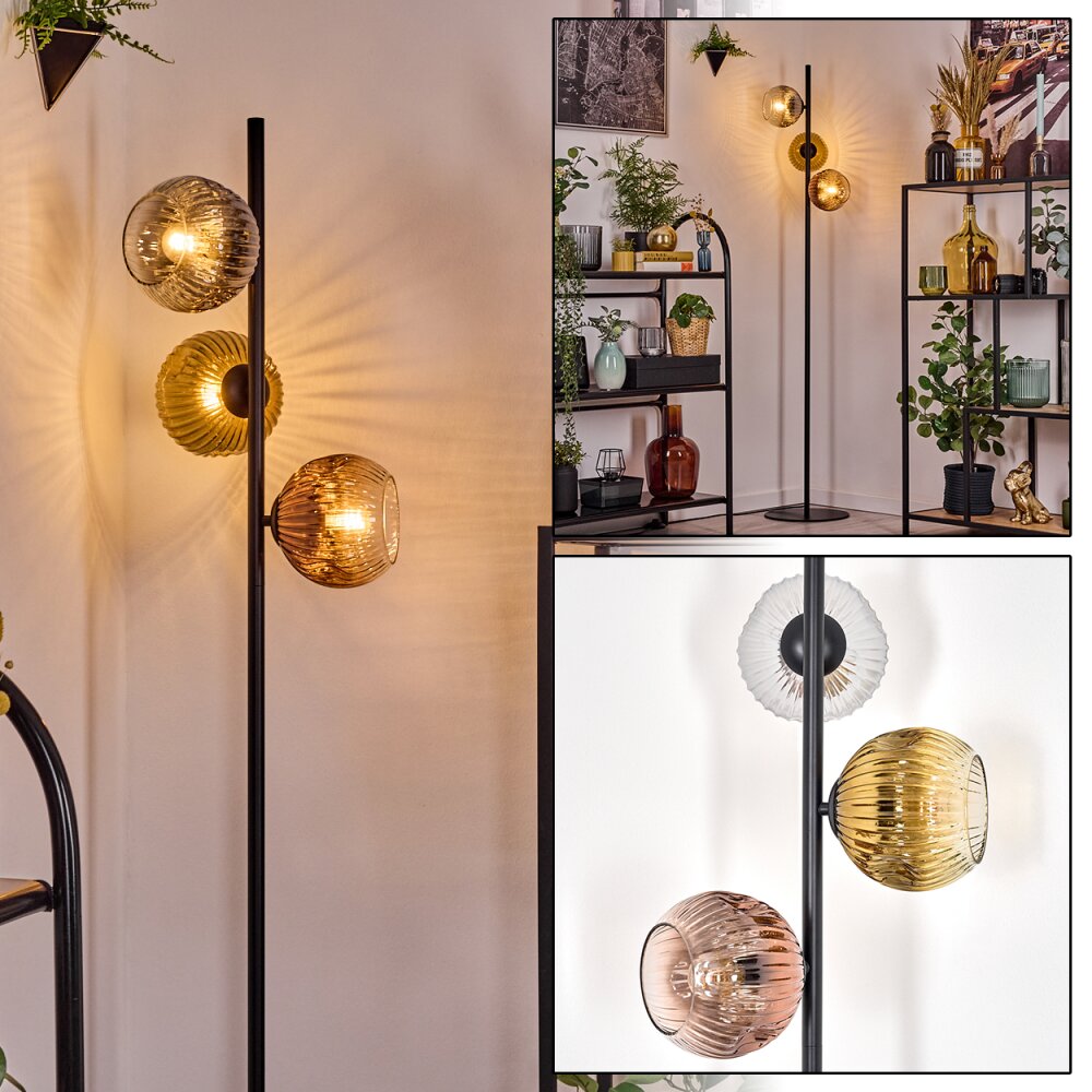 Ripoll Staande lamp Goud, Duidelijk, Koperkleurig, Rookkleurig, 3-lichts main product photo