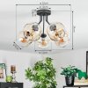 Ripoll Plafondlamp, Kogellampje Amber, Duidelijk, 5-lichts