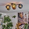 Ripoll Plafondlamp, Kogellampje Blauw, Groen, Koperkleurig, 5-lichts