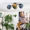Ripoll Plafondlamp, Kogellampje Blauw, Goud, Groen, 4-lichts
