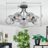 Ripoll Plafondlamp, Kogellampje Duidelijk, Rookkleurig, 5-lichts