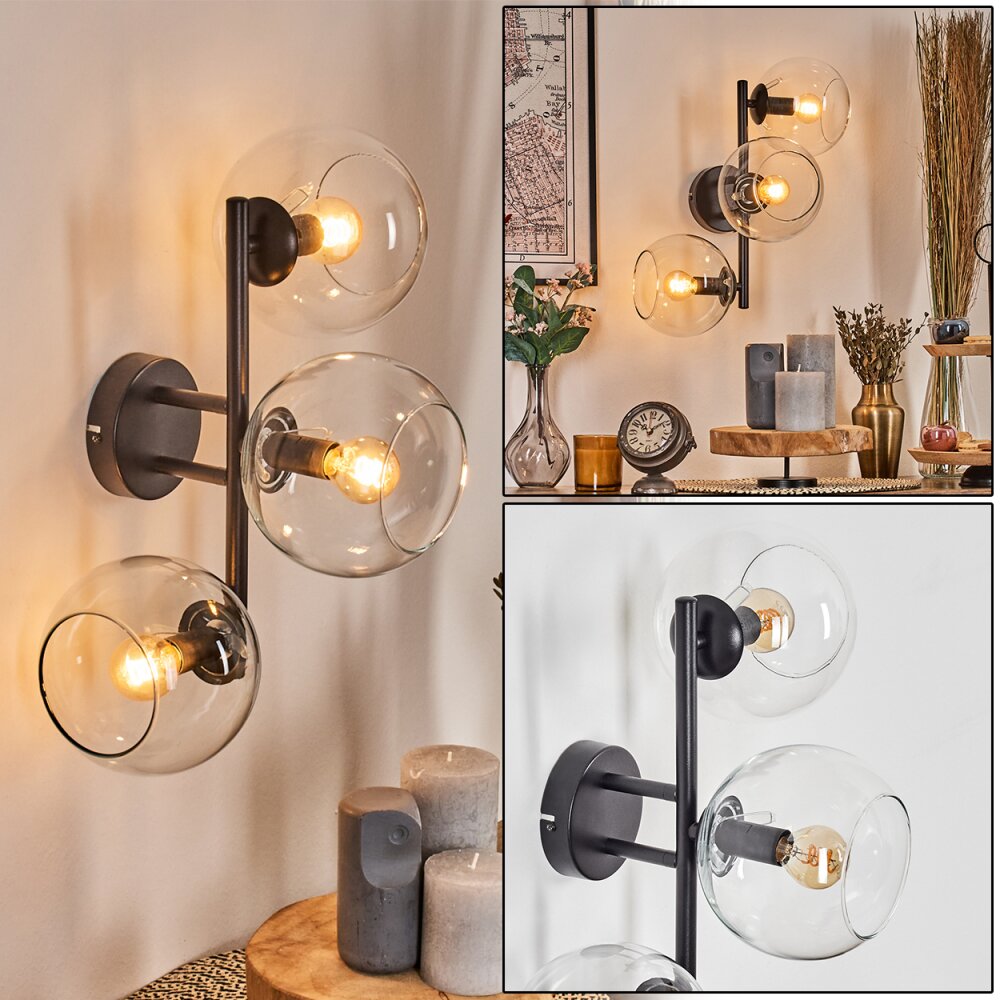 Koyoto Kogellampje, Wandlamp Duidelijk, 3-lichts main product photo