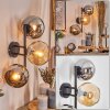 Koyoto Kogellampje, Wandlamp Amber, Chroom, Rookkleurig, 3-lichts