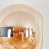 Koyoto Kogellampje, Wandlamp Amber, Chroom, Rookkleurig, 3-lichts