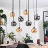 Ripoll Hanglamp, Kogellampje, Hanglamp Natuurlijke kleuren, Zwart, 8-lichts