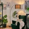 Bassagoda Staande lamp Chroom, Zwart, 1-licht