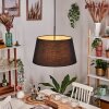 Bassagoda Hanglamp, Hanglamp Zwart, Wit, 1-licht