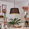 Bassagoda Hanglamp, Hanglamp Zwart, Wit, 1-licht