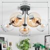 Koyoto Plafondlamp, Kogellampje 52 cm Amber, Duidelijk, 5-lichts