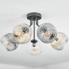 Ripoll Plafondlamp, Kogellampje Amber, Duidelijk, Rookkleurig, 5-lichts