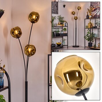Ripoll Kogellampje, Staande lamp Goud, 3-lichts