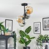 Ripoll Plafondlamp, Kogellampje Amber, Duidelijk, Rookkleurig, 4-lichts
