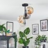 Ripoll Plafondlamp, Kogellampje Amber, Duidelijk, Rookkleurig, 4-lichts