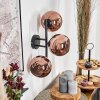 Koyoto Kogellampje, Wandlamp Koperkleurig, 3-lichts
