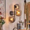 Koyoto Kogellampje, Wandlamp Duidelijk, Rookkleurig, 3-lichts Koyoto Kogellampje, Wandlamp Duidelijk, Rookkleurig, 3-lichts