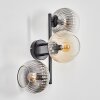 Koyoto Kogellampje, Wandlamp Amber, Duidelijk, Rookkleurig, 3-lichts