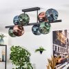 Ripoll Plafondlamp, Kogellampje Blauw, Groen, Koperkleurig, 8-lichts