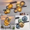 Koyoto Plafondlamp, Kogellampje Blauw, Goud, Groen, 8-lichts