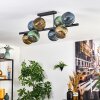 Koyoto Plafondlamp, Kogellampje Blauw, Goud, Groen, 8-lichts