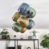 Koyoto Plafondlamp, Kogellampje Blauw, Goud, Groen, 8-lichts