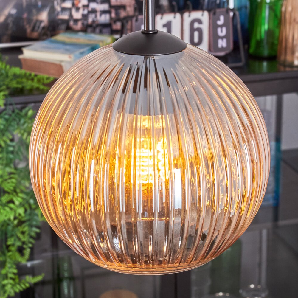 Koyoto Hanglamp, Kogellampje, Cluster hanglamp 30 cm Amber, 3-lichts