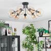 Koyoto Plafondlamp, Kogellampje 82 cm Amber, Duidelijk, 7-lichts