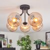 Koyoto Plafondlamp, Kogellampje 52 cm Amber, 5-lichts