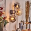Koyoto Kogellampje, Wandlamp Amber, Duidelijk, Rookkleurig, 3-lichts