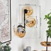 Gastor Kogellampje, Wandlamp Amber, 3-lichts Gastor Kogellampje, Wandlamp Amber, 3-lichts