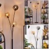 Ripoll Kogellampje, Staande lamp Amber, Duidelijk, Rookkleurig, 3-lichts