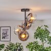 Koyoto Plafondlamp, Kogellampje 32 cm Chroom, Duidelijk, Rookkleurig, 4-lichts
