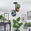 Ripoll Plafondlamp, Kogellampje Blauw, Groen, Koperkleurig, 4-lichts