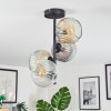 Ripoll Plafondlamp, Kogellampje Amber, Duidelijk, Rookkleurig, 4-lichts