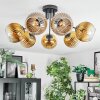 Koyoto Plafondlamp, Kogellampje 82 cm Goud, Duidelijk, 7-lichts