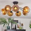Koyoto Plafondlamp, Kogellampje 82 cm Goud, Duidelijk, 7-lichts
