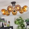 Koyoto Plafondlamp, Kogellampje 82 cm Goud, Duidelijk, 7-lichts