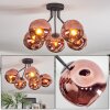 Ripoll Plafondlamp, Kogellampje Koperkleurig, 5-lichts