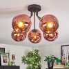 Ripoll Plafondlamp, Kogellampje Koperkleurig, 5-lichts