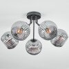 Ripoll Plafondlamp, Kogellampje Rookkleurig, 5-lichts
