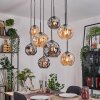 Ripoll Hanglamp, Kogellampje, Hanglamp Natuurlijke kleuren, Zwart, 8-lichts