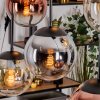 Gastor Hanglamp, Kogellampje, Hanglamp Amber, Chroom, Duidelijk, Koperkleurig, Rookkleurig, 6-lichts