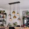 Gastor Hanglamp, Kogellampje, Hanglamp Amber, Goud, Duidelijk, Rookkleurig, 6-lichts