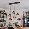 Gastor Hanglamp, Kogellampje, Hanglamp Chroom, Goud, Duidelijk, Koperkleurig, Rookkleurig, 6-lichts