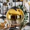 Gastor Hanglamp, Kogellampje, Hanglamp Amber, Goud, Duidelijk, Rookkleurig, 6-lichts